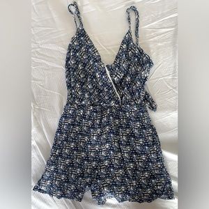 Blue Rain Romper